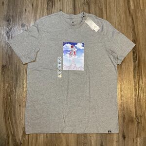 New Adidas Originals Boost Rocket Graphic‎ Tee Mens Gray Size XL Long Sleeve NWT